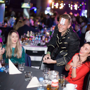 Pokaz iluzji na imprezie w Łodzi