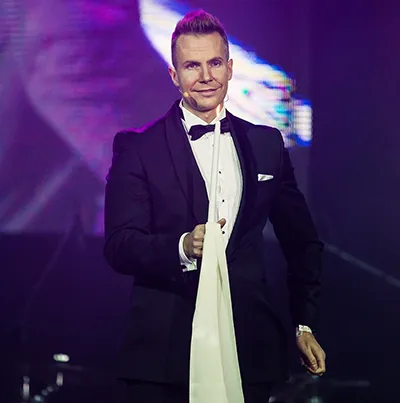 Iluzjonista na event grafika